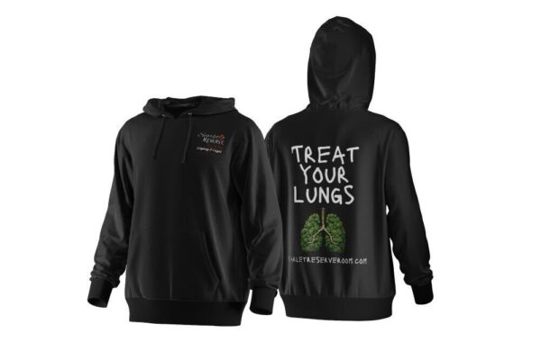 Treat Your Lungs Hoodie - Scarlet Reserve Room Merch